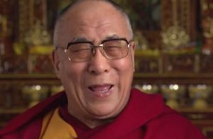 The Dalai Lama, Still from Mickey Lemle trailer for Kickstarter Campaign